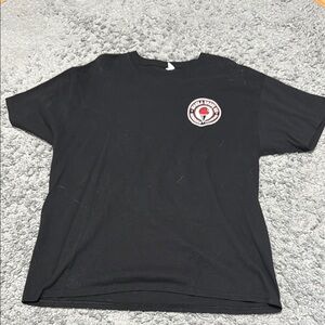 Hanes Black Short Sleeve Tee with Logo